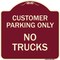 Signmission Reserved Parking Customer Parking No Trucks Heavy-Gauge Aluminum Sign, 18" x 18", BU-1818-23051 A-DES-BU-1818-23051 - alternate 1